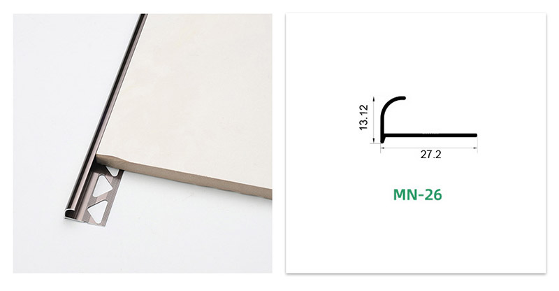 Изогнутая отделка плитки из алюминиевого сплава