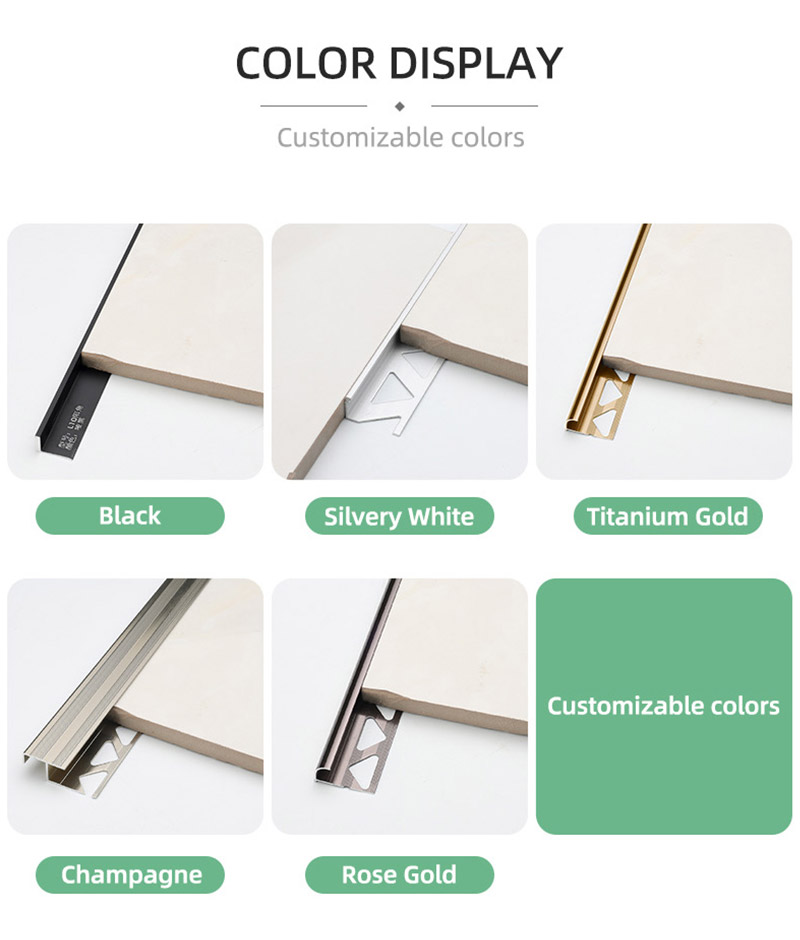  L-образная алюминиевая отделка плитки