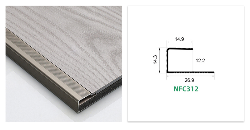 C-образная кромочная полоса для пола из алюминиевого сплава