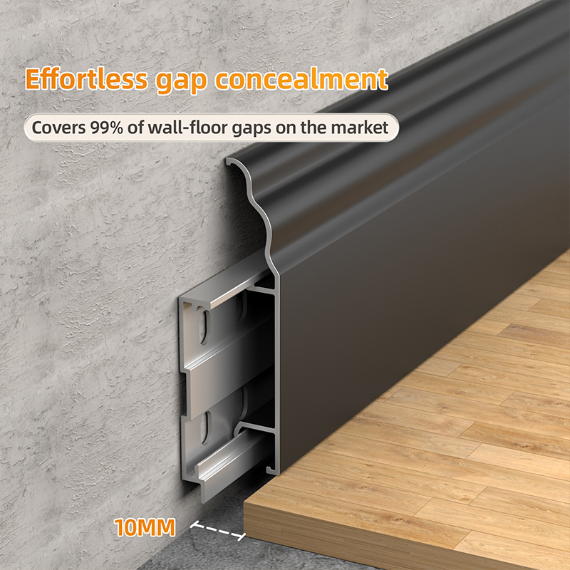 Алюминиевый плинтус во французском стиле 70*12 мм