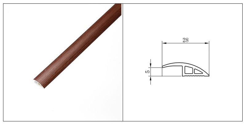 Переходник для пола из ПВХ 28*5 мм под дерево