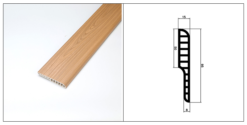 95*15 мм круглый плинтус из ПВХ-карандаша