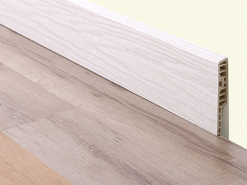 Плинтус для пола со скрытыми гвоздями из ПВХ 100*15 мм