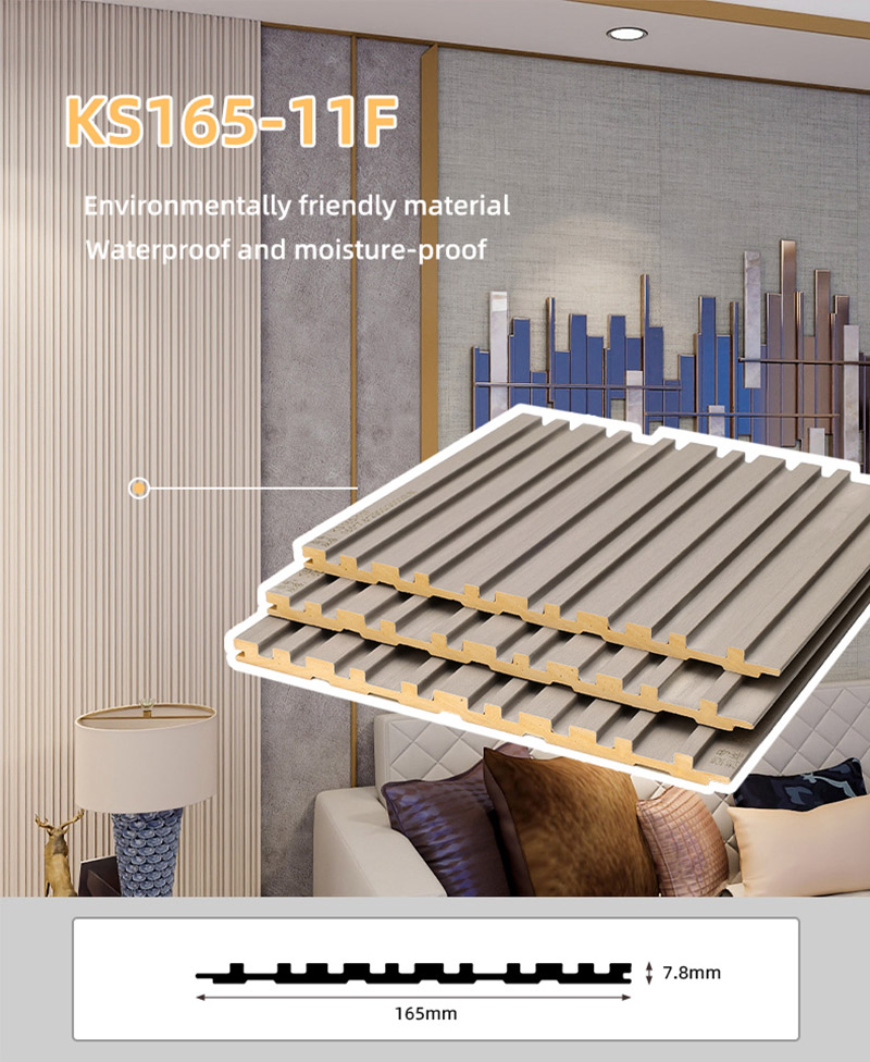 165*7,8 мм противоплесневые стеновые панели из твердого ПВХ с рифлением