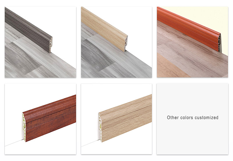 Линия плинтуса для скрытых гвоздей из ПВХ 80*14 мм