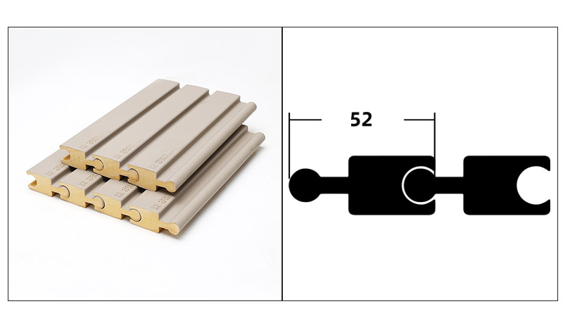 Стеновая панель с плоской дугой 52*21 мм