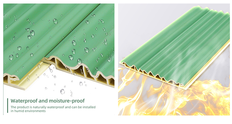 Стеновая панель WPC в форме волны внутренней дуги 158*12 мм