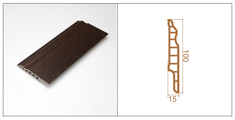 Плинтус с языком ягненка из ПВХ 100*15 мм