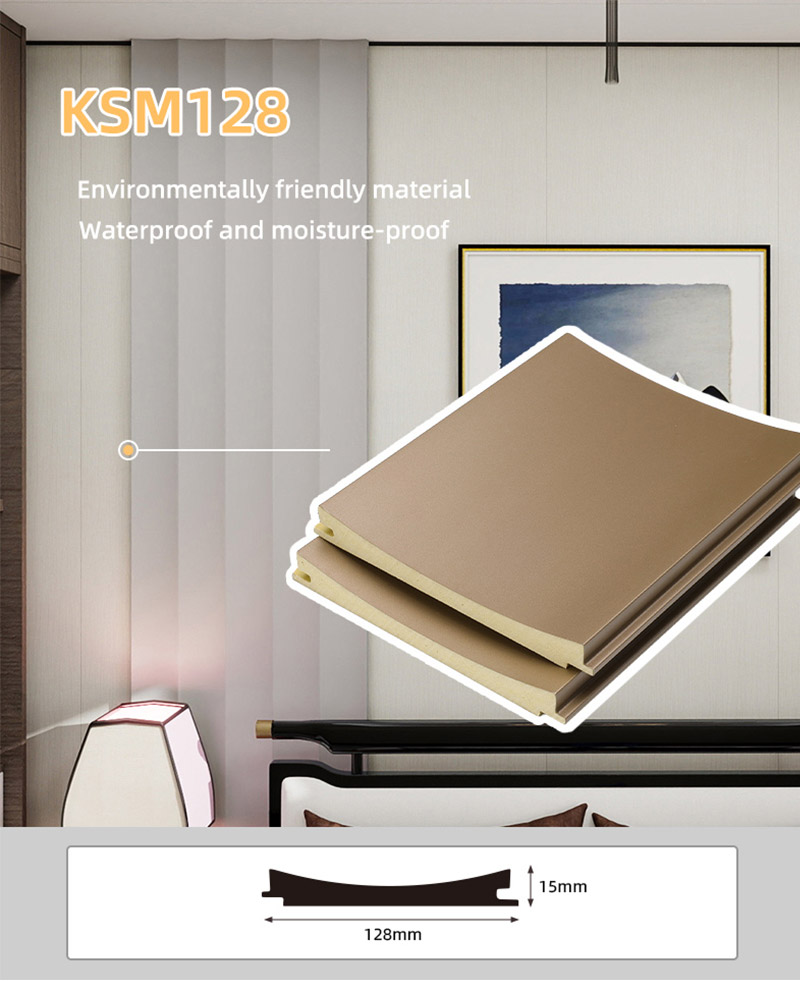 Волнообразные стеновые панели с внутренней дугой 128*15 мм