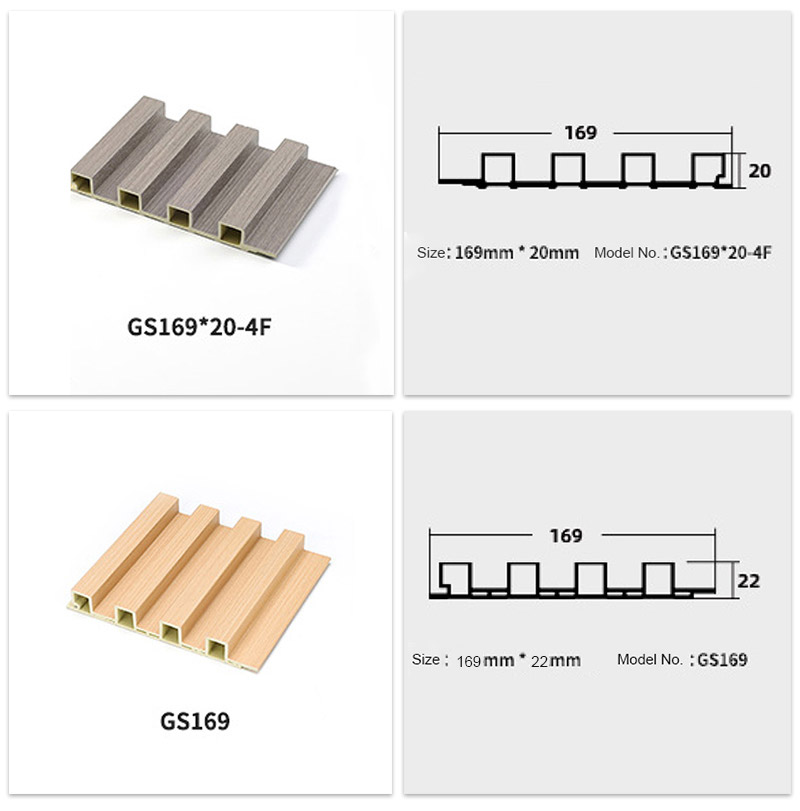Полые стеновые панели из ПВХ 169*20 мм