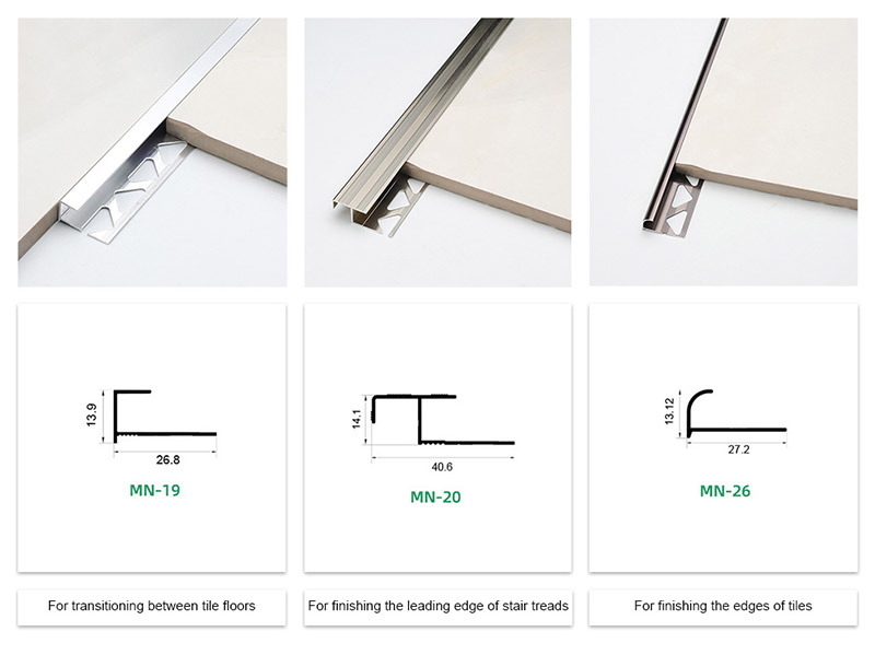 Изогнутая отделка плитки из алюминиевого сплава