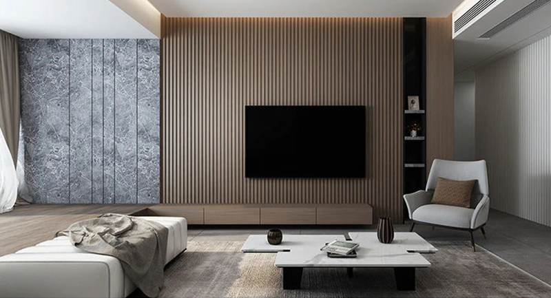 WPC рифленая стеновая панель