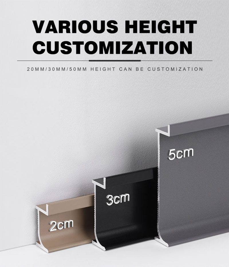 50*12 Встраиваемый алюминиевый плинтус