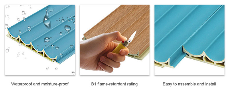 Стеновая панель из ДПК с внутренней дугой