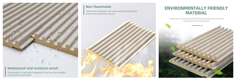 Полукруглые сплошные рифленые стеновые панели 99,5*15 мм