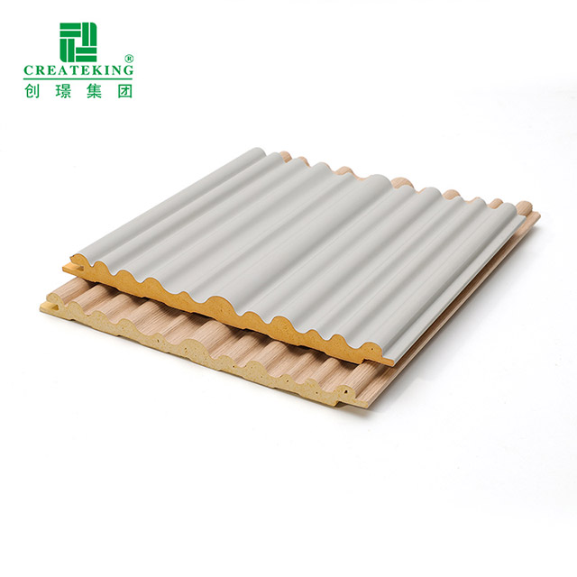 Решетка в форме волны из цельного дерева 159*11 мм