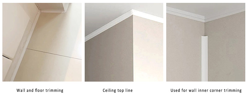 Полоски кромки внутреннего угла из ПВХ 20*20 мм