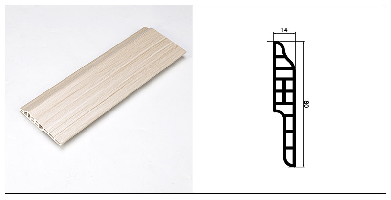 Плинтус из ягненка из ПВХ 80*14 мм