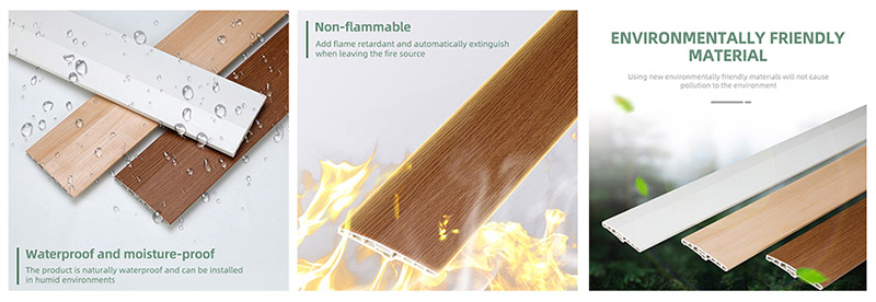 Полый плинтус из ПВХ с фаской 100*15 мм