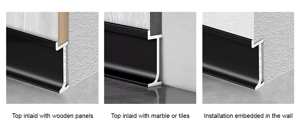 50*12 Встраиваемый алюминиевый плинтус