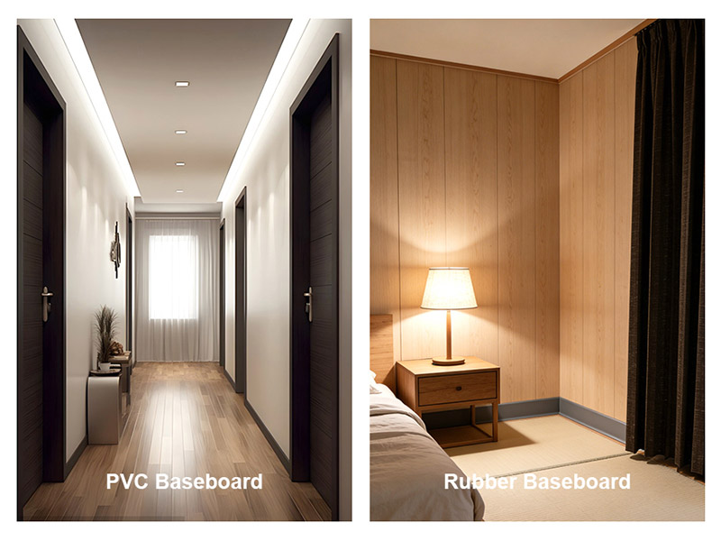 Как выбрать между резиновым плинтусом и плинтусом из ПВХ?