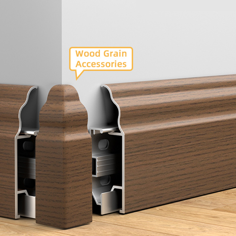 Алюминиевый плинтус во французском стиле 70*12 мм