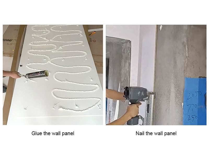 Вы приклеиваете или прибиваете стеновые панели?