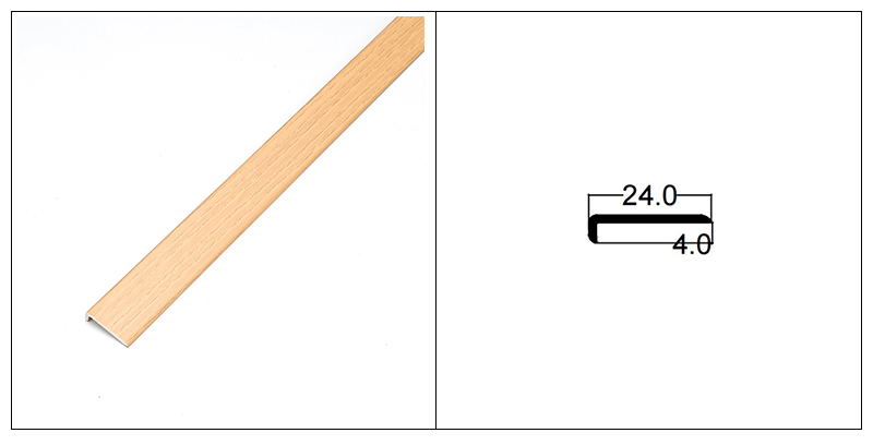 24*4 мм L-образная кромочная полоса SPC для пола