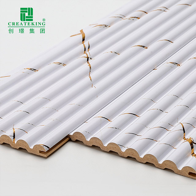 105,5*8,5 мм Золотисто-белая мраморная отделка Твердая полукруглая стеновая панель