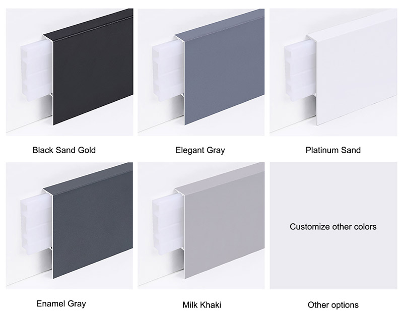 Плинтус из алюминиевого сплава 60*11 мм