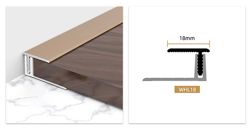 18*11,3 мм Т-образная односторонняя кромка пола из алюминиевого сплава