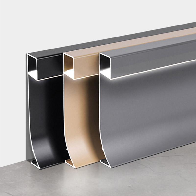 Алюминиевый плинтус со светодиодной подсветкой 80*9 мм