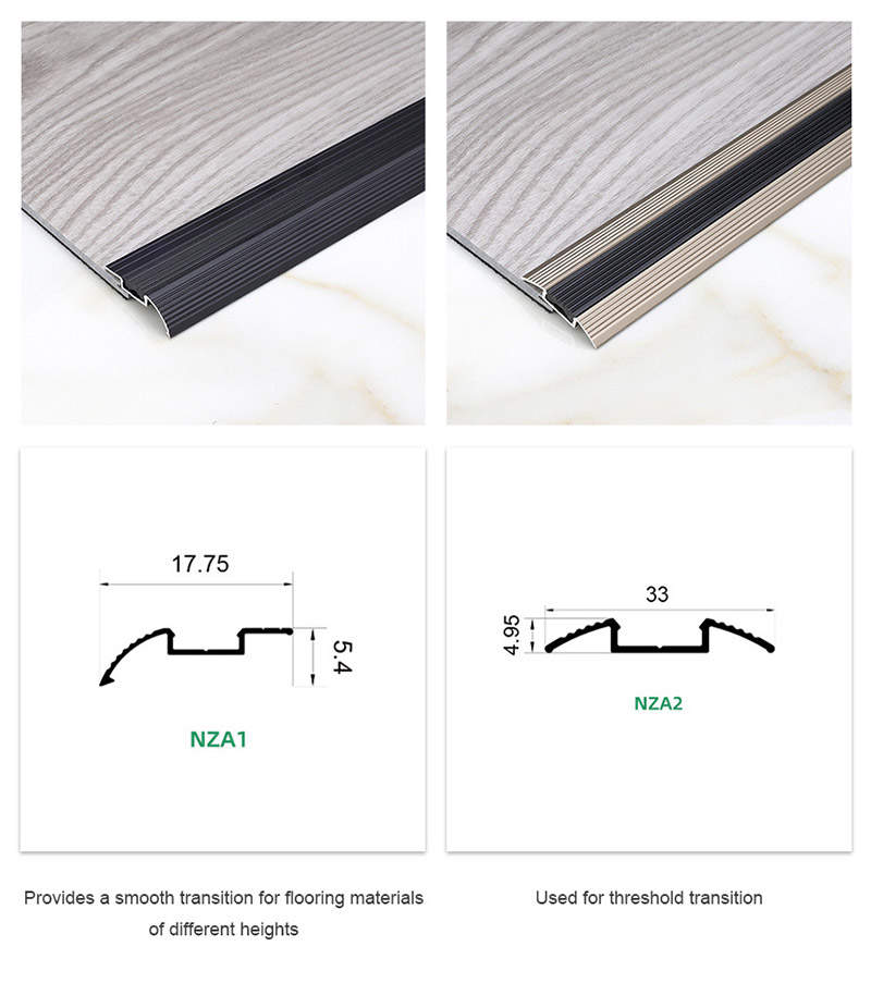  Алюминиевый противоскользящий порог с резиновой вставкой