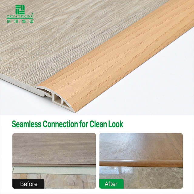 Переходник для пола из ПВХ 28*5 мм под дерево