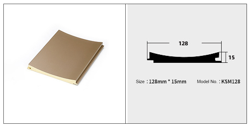 Волнообразные стеновые панели с внутренней дугой 128*15 мм