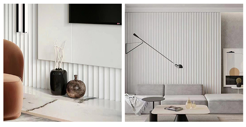 Волнообразные стеновые панели с внутренней дугой 128*15 мм