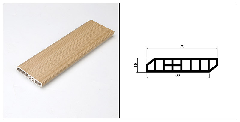 Плинтус из ПВХ 75*15 мм