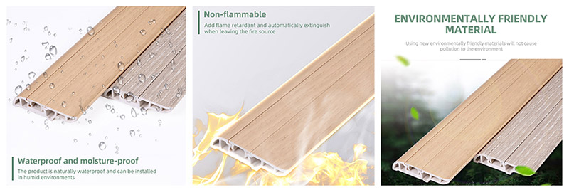 Плинтус для скрытых гвоздей из ПВХ 50*12 мм