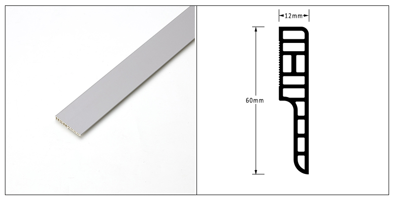 Водонепроницаемый плинтус SPC 60*12 мм