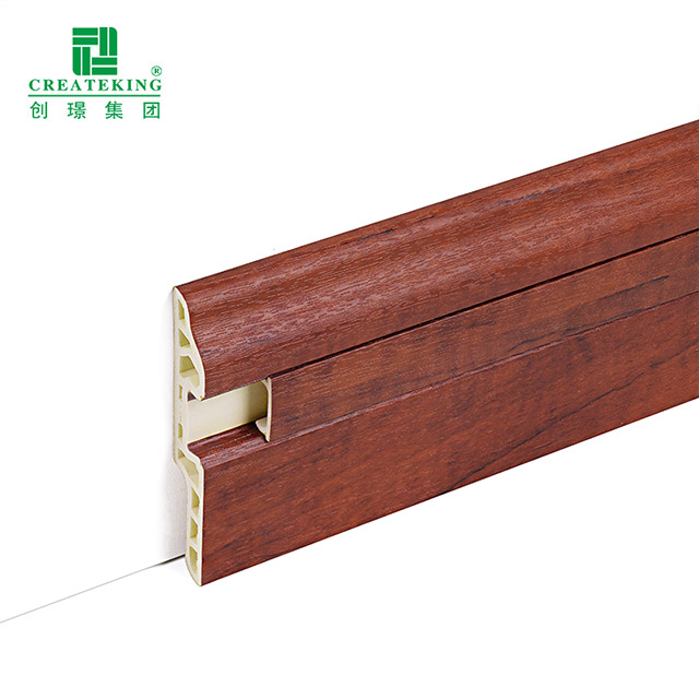 Линия плинтуса для скрытых гвоздей из ПВХ 80*14 мм