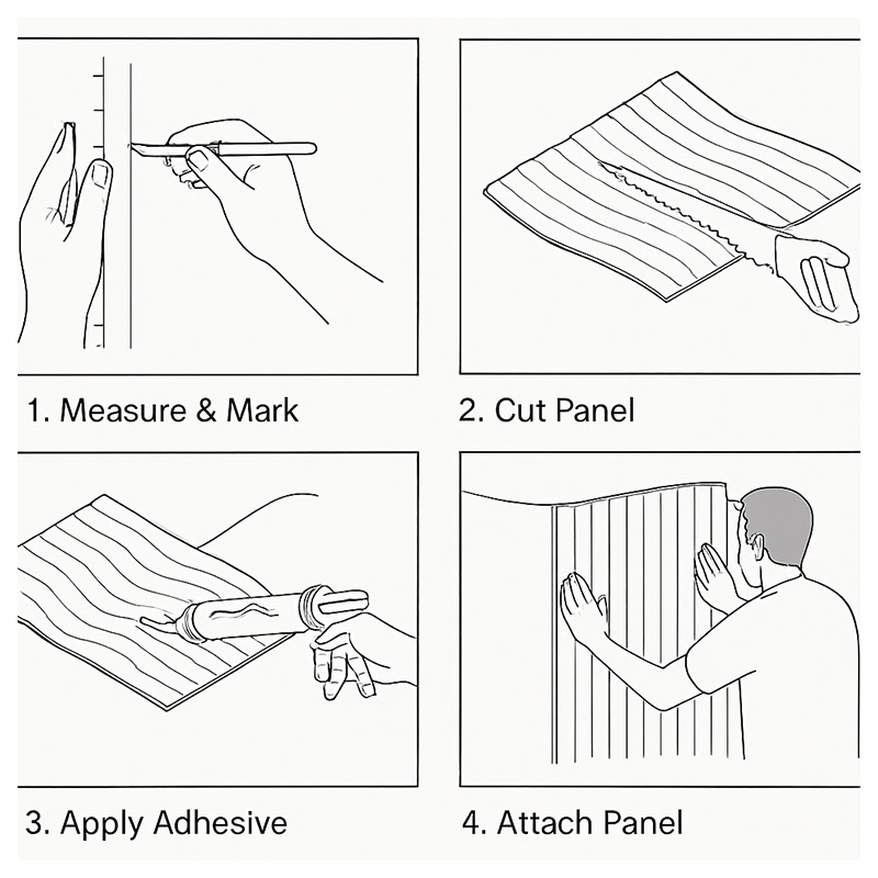 Панель изогнутой стены