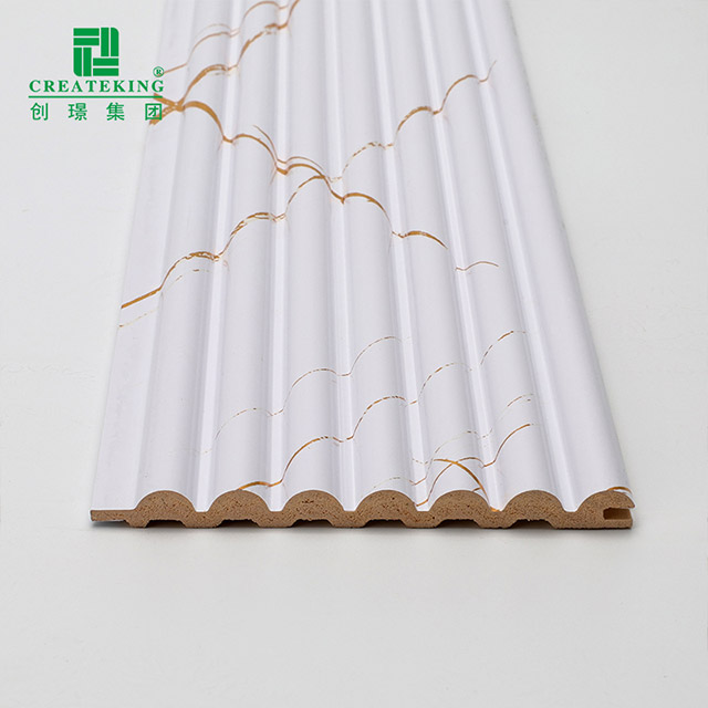 105,5*8,5 мм Золотисто-белая мраморная отделка Твердая полукруглая стеновая панель