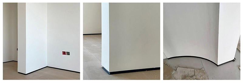 50**9,7 мм встраиваемый плинтус из алюминиевого сплава