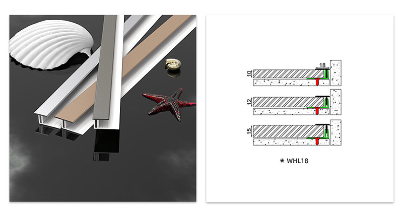 18*11,3 мм Т-образная односторонняя кромка пола из алюминиевого сплава