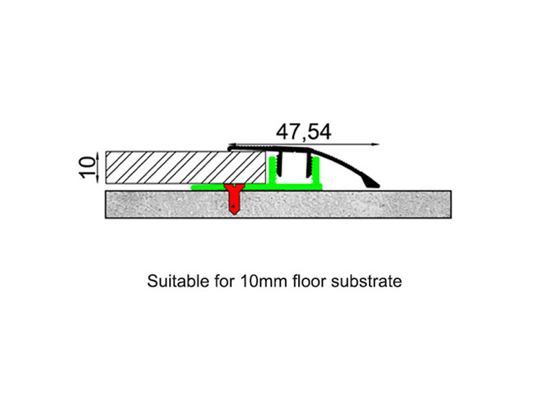 Переходная полоса для пола из алюминиевого сплава