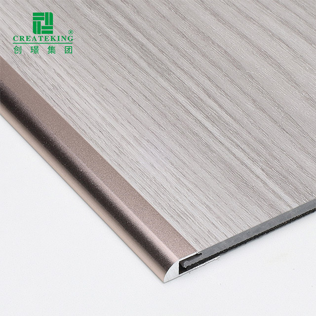 Полоса для кромки пола в форме буквы С, розовое золото, 20x5,15 мм 