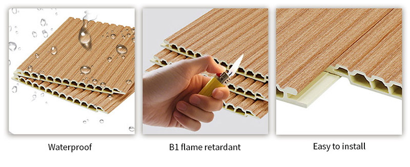 Полые гофрированные стеновые панели WPC