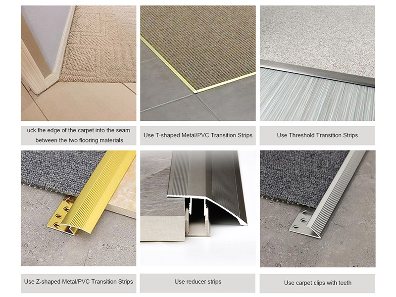 Как лучше всего перейти между ковром и плитой?