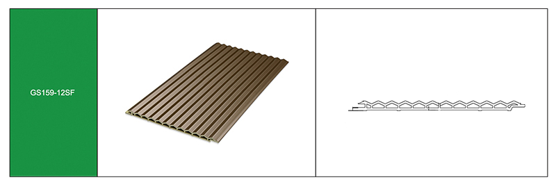 Стеновые панели с рифлеными треугольными отверстиями 159*9 мм