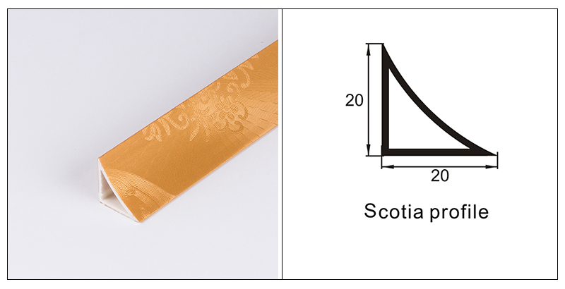 Полоски кромки внутреннего угла из ПВХ 20*20 мм